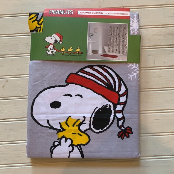 Peanuts Bath Peanuts Snoopy Christmas Shower Curtain Poshmark